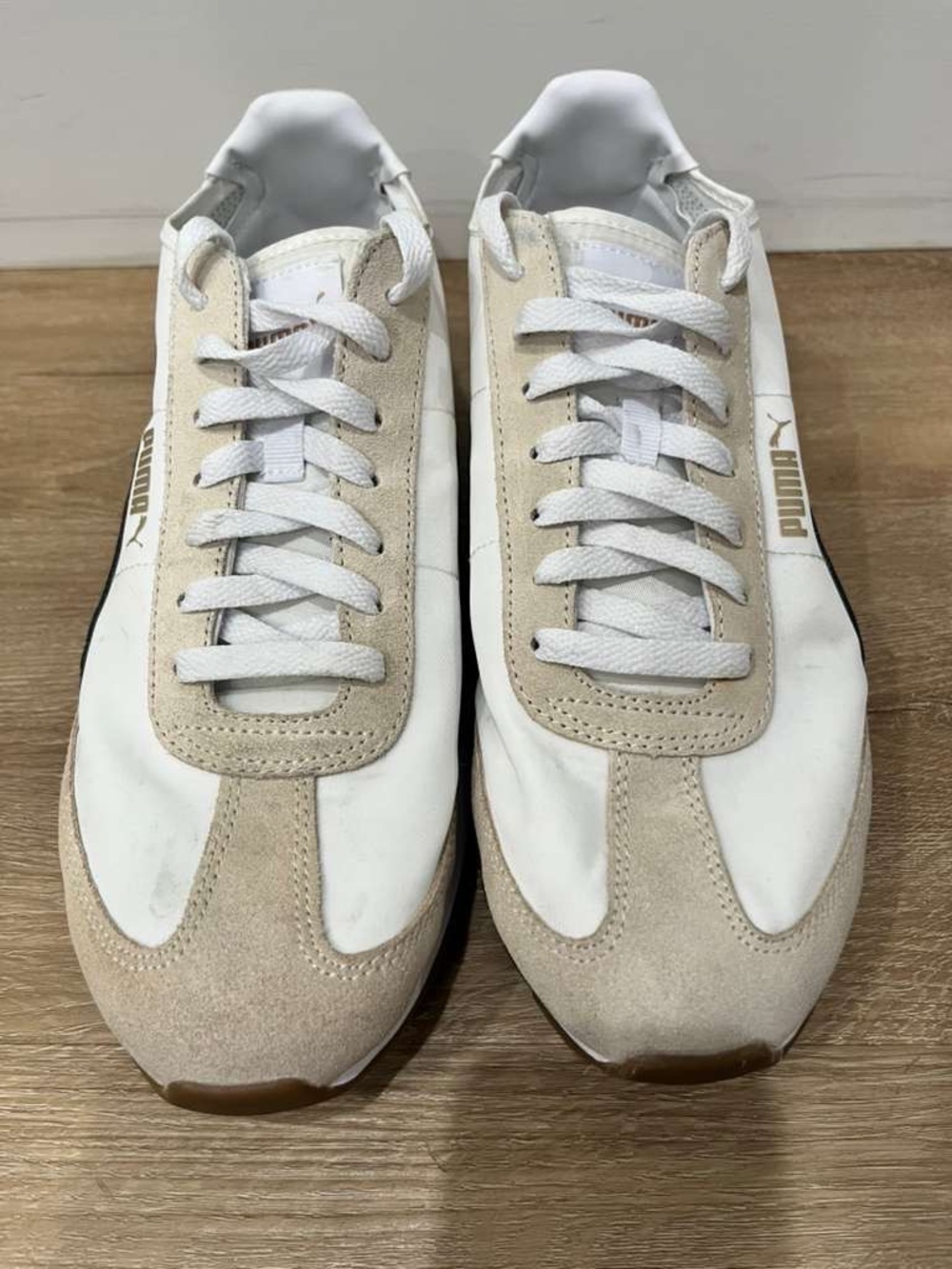 Puma R78 wind Men’s White & Beige Suede Low-Top Sneakers